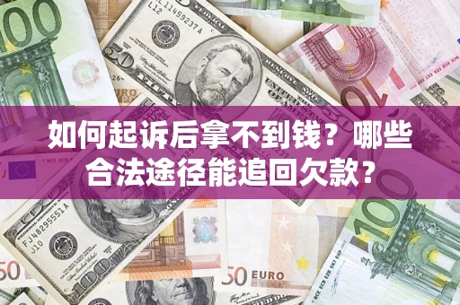 武汉如何起诉后拿不到钱？哪些合法途径能追回欠款？