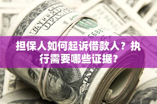 武汉担保人如何起诉借款人？执行需要哪些证据？
