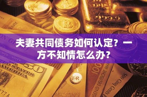 武汉夫妻共同债务如何认定？一方不知情怎么办？