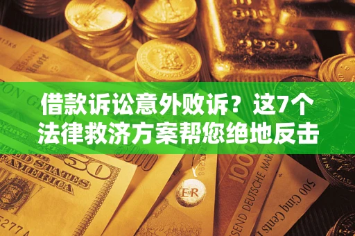 武汉借款诉讼意外败诉？这7个法律救济方案帮您绝地反击！