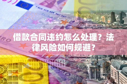 武汉借款合同违约怎么处理？法律风险如何规避？