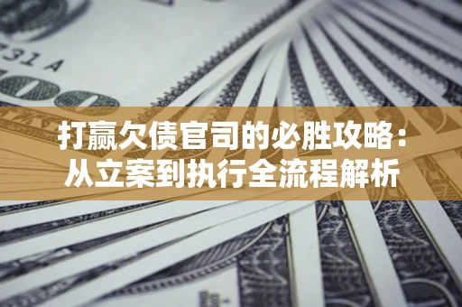 武汉打赢欠债官司的必胜攻略：从立案到执行全流程解析