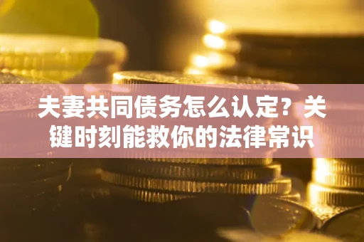 武汉夫妻共同债务怎么认定？关键时刻能救你的法律常识