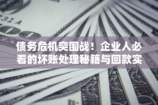 武汉债务危机突围战！企业人必看的坏账处理秘籍与回款实战指南